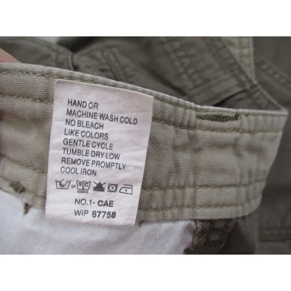 Woolrich Cargo Shorts Mens‎ 36x9 Green Kelp Cotton Vintage Utility Grunge
